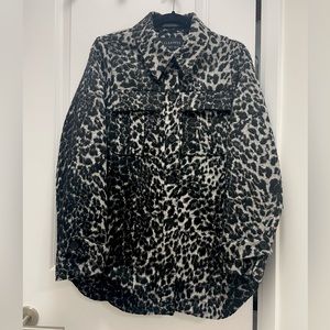 All Saints Leopard Print Jacket